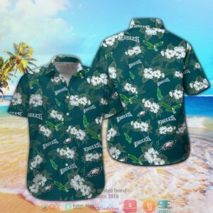 Philadelphia Eagles Hibiscus Flowers Hawaiian Shirt