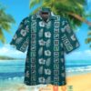 Philadelphia Eagles Hibiscus Leaf Square Pattern Hawaiian Shirt