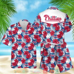 Philadelphia Phillies Mlb Hibiscus Hawaiian Shirt