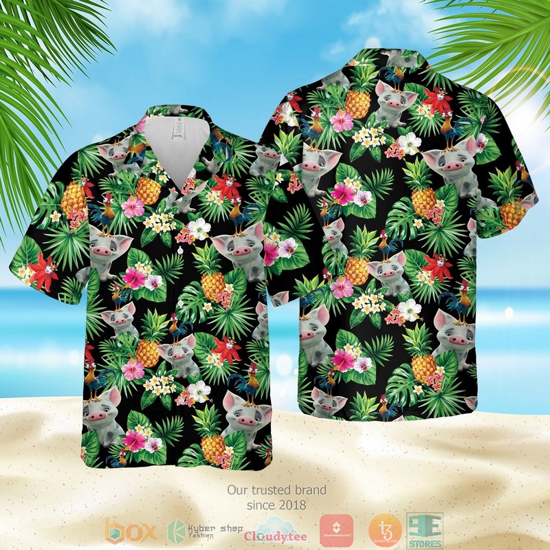 Pig And Chicken Pineapple Hawaiian Shirt Pig And Chicken Pineapple Hawaiian Shirt