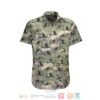 Pilatus Pc-6 French Army Green Hawaiian Shirt