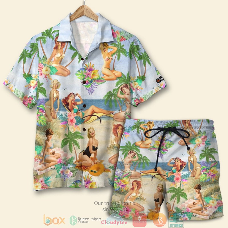Pin Up Girl Hawaiian Shirt Pin Up Girl Hawaiian Shirt