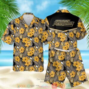 Pittsburgh Penguins Nhl Hibiscus Hawaiian Shirt
