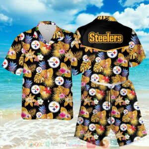 Pittsburgh Steelers Nfl Pinapple Black Yellow Hawaiian Shirt