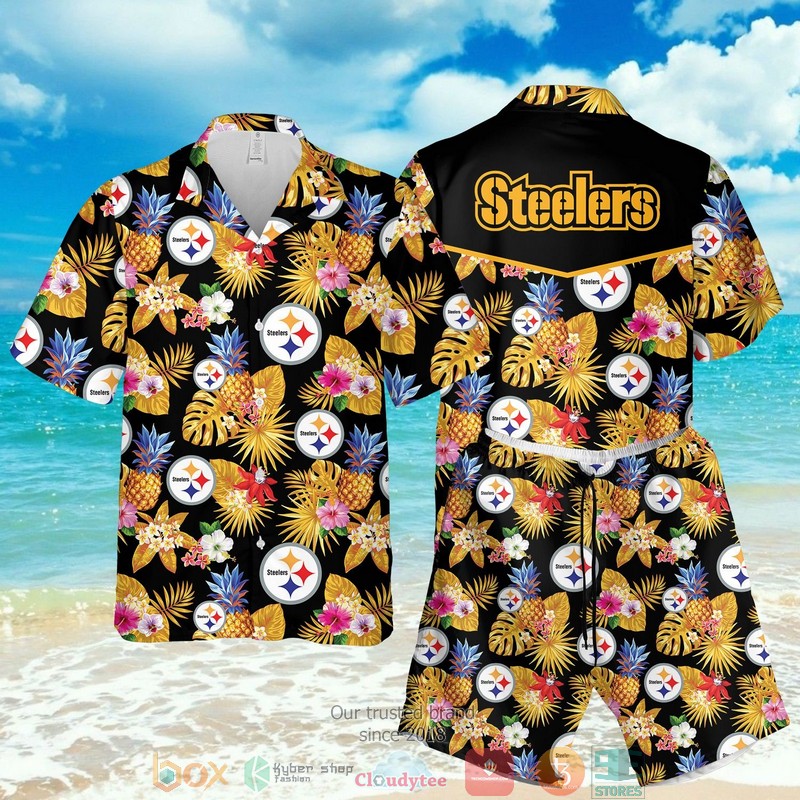 Pittsburgh Steelers Nfl Pinapple Black Yellow Hawaiian Shirt Pittsburgh Steelers Nfl Pinapple Black Yellow Hawaiian Shirt