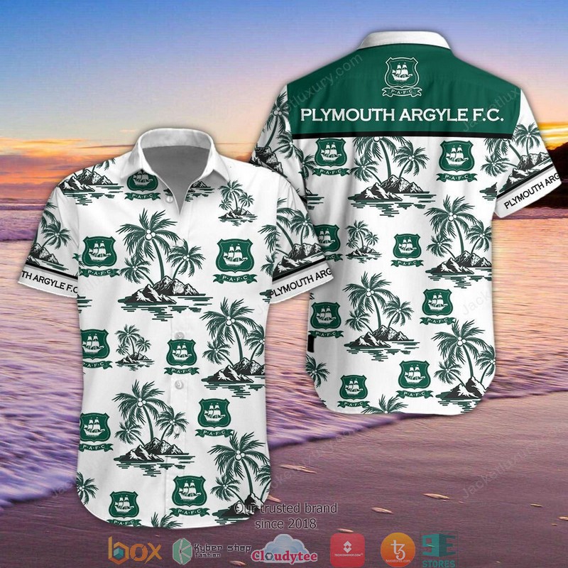 Plymouth Argyle Hawaiian Shirt Plymouth Argyle Hawaiian Shirt
