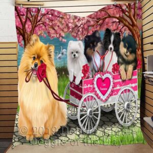 Pomeranians Quilt Cioaq