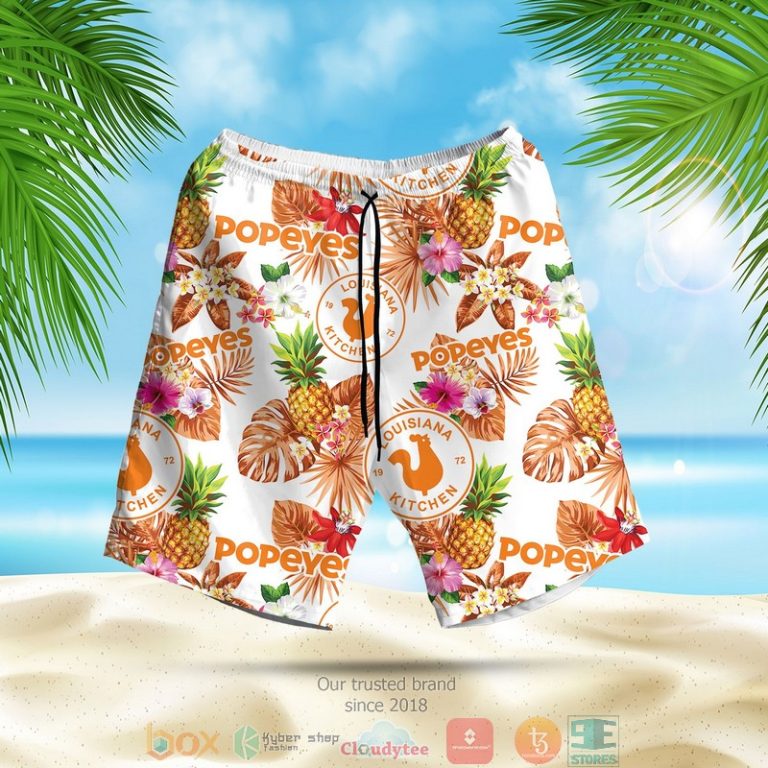 Popeyes_Louisiana_Kitchen_pineapple_Hawaiian_Shirt_Shorts_1_2-768x768-1