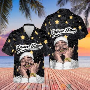 Post Malone Black Hawaiian Shirt