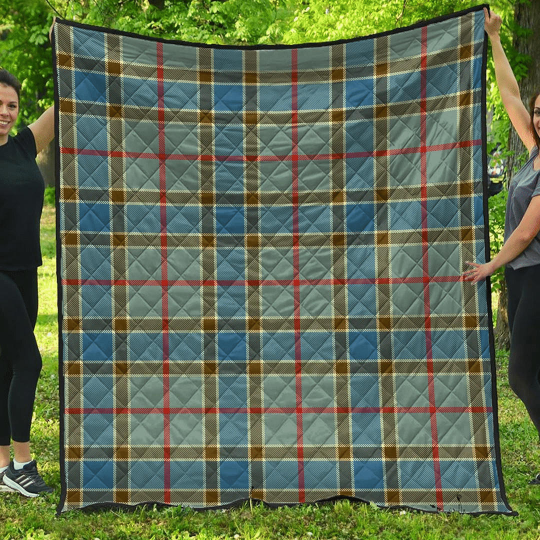 Premium Quilt - Balfour Blue Tartan Quilt A7 Premium Quilt - Balfour Blue Tartan Quilt A7