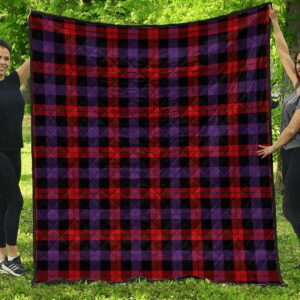 Premium Quilt - Brown Modern Tartan Quilt A7