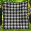 Premium Quilt - MacFarlane Black & White Tartan Quilt A7