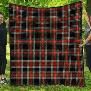 Premium Quilt - Stewart Black Tartan Quilt A7