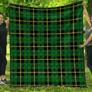 Premium Quilt - Wallace Hunting - Green Tartan Quilt A7