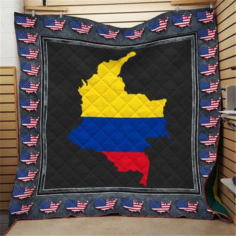 Printed Map Quilt Printed Map Quilt