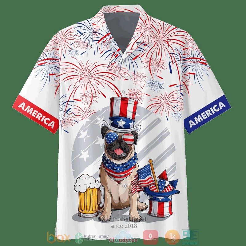 Pug United States Flag Independence Day Is Coming Hawaiian Shirt Pug United States Flag Independence Day Is Coming Hawaiian Shirt