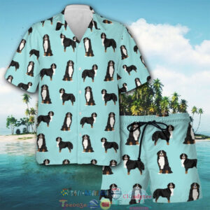Bernese Mountain Cute Art Hawaiian Shirt And Shorts