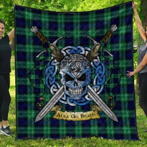 Quilt - Abercrombie Tartan Premium Quilt Celtic Scottish Warrior A7