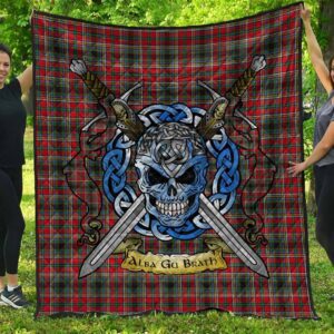 Quilt - Anderson of Arbrake Tartan Premium Quilt Celtic Scottish Warrior A7
