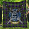 Quilt - Ayrshire District Tartan Premium Quilt Celtic Scottish Warrior A7