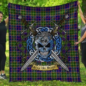 Quilt - Ayrshire District Tartan Premium Quilt Celtic Scottish Warrior A7