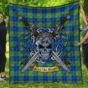 Quilt - Barclay Hunting Ancient Tartan Premium Quilt Celtic Scottish Warrior A7