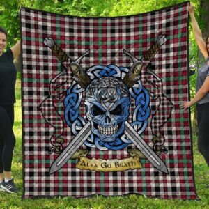 Quilt - Borthwick Dress Ancient Tartan Premium Quilt Celtic Scottish Warrior A7