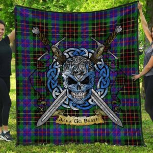 Quilt - Brodie Hunting Modern Tartan Premium Quilt Celtic Scottish Warrior A7