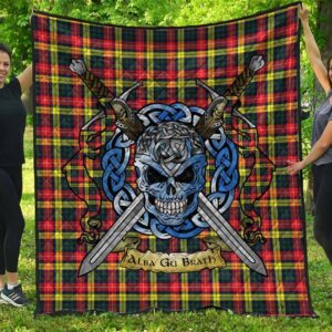 Quilt - Buchanan Modern Tartan Premium Quilt Celtic Scottish Warrior A7