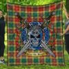Quilt - Buchanan Old Sett Tartan Premium Quilt Celtic Scottish Warrior A7