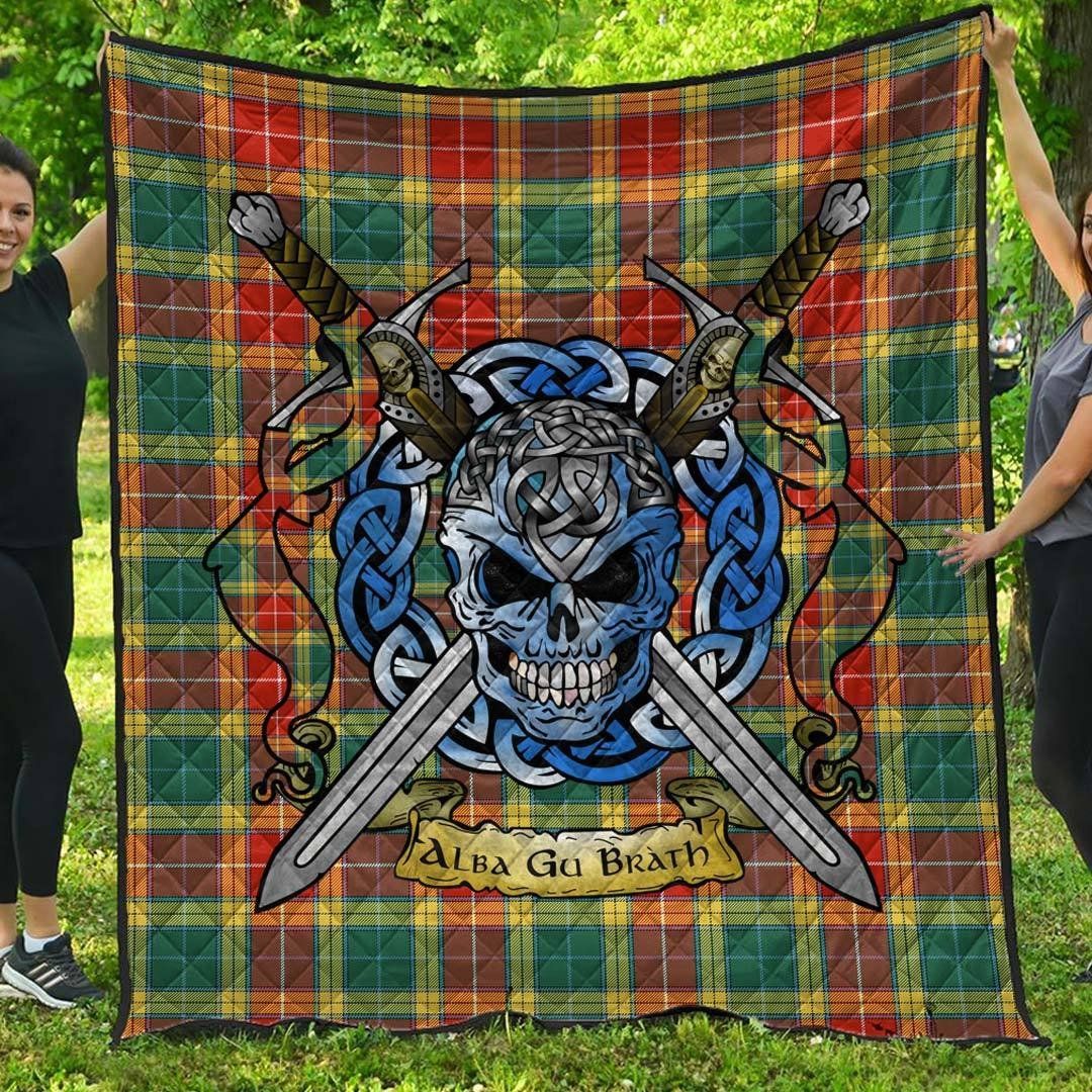 Quilt - Buchanan Old Sett Tartan Premium Quilt Celtic Scottish Warrior A7 Quilt - Buchanan Old Sett Tartan Premium Quilt Celtic Scottish Warrior A7