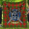 Quilt - Burnett Ancient Tartan Premium Quilt Celtic Scottish Warrior A7