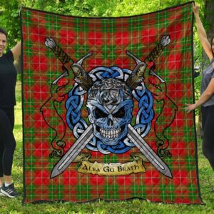 Quilt - Burnett Ancient Tartan Premium Quilt Celtic Scottish Warrior A7