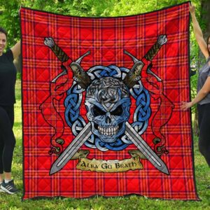 Quilt - Burnett Modern Tartan Premium Quilt Celtic Scottish Warrior A7