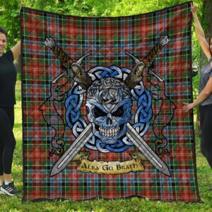 Quilt - Caledonia Ancient Tartan Premium Quilt Celtic Scottish Warrior A7