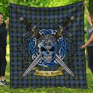 Quilt - Cameron of Erracht Ancient Tartan Premium Quilt Celtic Scottish Warrior A7