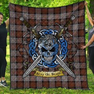 Quilt - Cameron of Erracht Weathered Tartan Premium Quilt Celtic Scottish Warrior A7