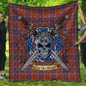 Quilt - Cameron of Lochiel Ancient Tartan Premium Quilt Celtic Scottish Warrior A7