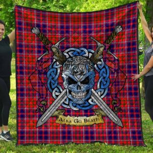 Quilt - Cameron of Lochiel Modern Tartan Premium Quilt Celtic Scottish Warrior A7