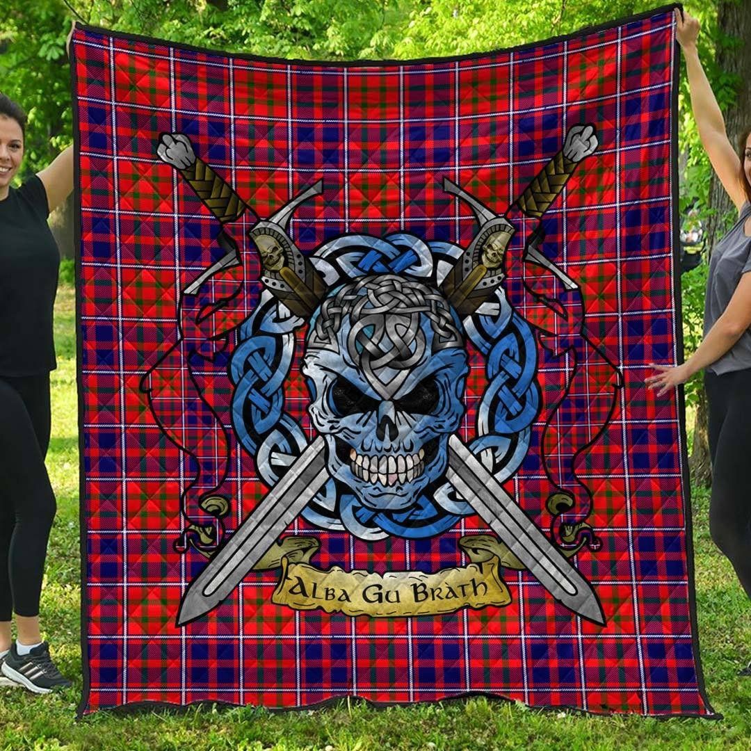 Quilt - Cameron of Lochiel Modern Tartan Premium Quilt Celtic Scottish Warrior A7 Quilt - Cameron of Lochiel Modern Tartan Premium Quilt Celtic Scottish Warrior A7