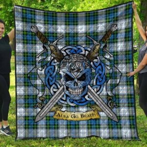 Quilt - Campbell Dress Ancient Tartan Premium Quilt Celtic Scottish Warrior A7