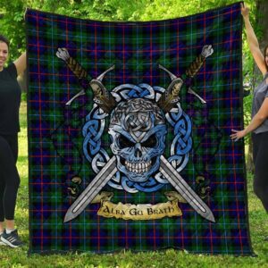 Quilt - Campbell of Cawdor Modern Tartan Premium Quilt Celtic Scottish Warrior A7