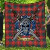 Quilt - Chisholm Ancient Tartan Premium Quilt Celtic Scottish Warrior A7