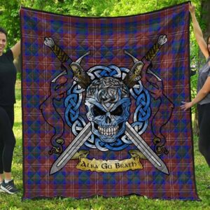 Quilt - Chisholm Hunting Modern Tartan Premium Quilt Celtic Scottish Warrior A7