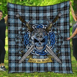 Quilt - Clark Ancient Tartan Premium Quilt Celtic Scottish Warrior A7