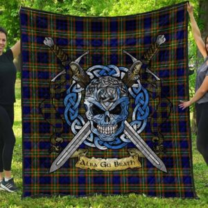 Quilt - Clelland Modern Tartan Premium Quilt Celtic Scottish Warrior A7