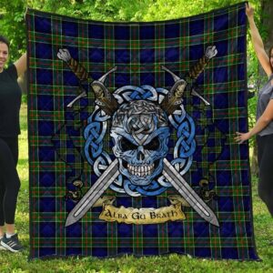 Quilt - Colquhoun Modern Tartan Premium Quilt Celtic Scottish Warrior A7