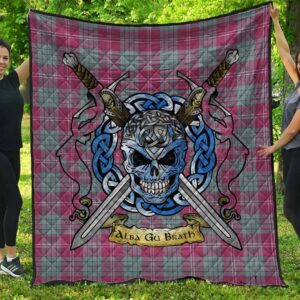 Quilt - Crawford Ancient Tartan Premium Quilt Celtic Scottish Warrior A7