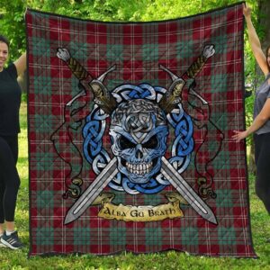 Quilt - Crawford Modern Tartan Premium Quilt Celtic Scottish Warrior A7