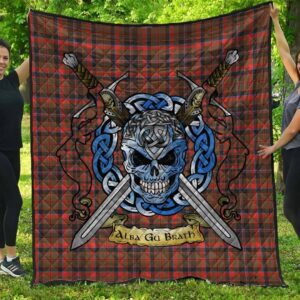 Quilt - Cumming Hunting Weathered Tartan Premium Quilt Celtic Scottish Warrior A7